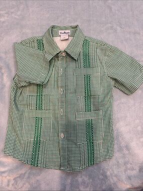 Blue Quail 2t Green Check Short-Sleeve Button-Up Shirt